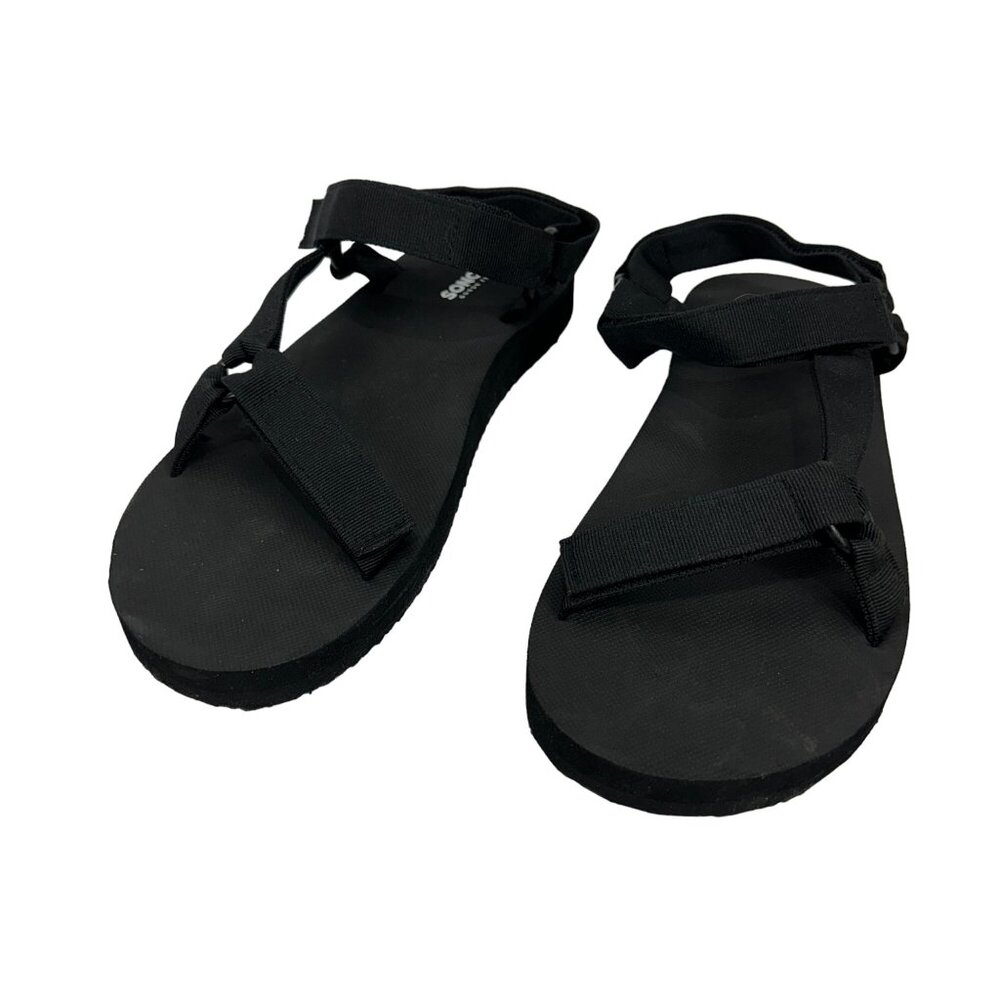 Sonoma Goods For Life Mens Size 13 Black Sandals Adjustable Straps Lightweight